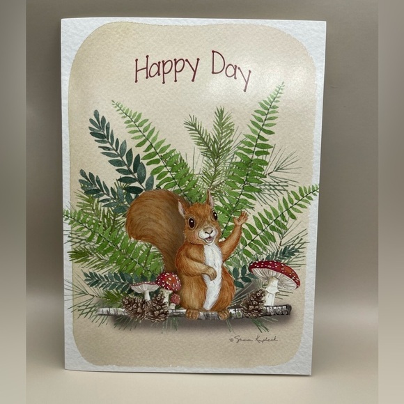 Other - Squirrel Mushroom Birthday Greeting Card, New, For Bundles Only 🍄🐿️